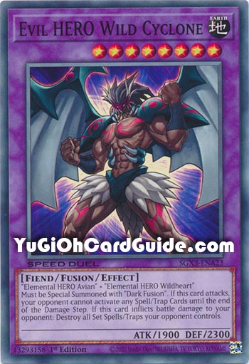 Yu-Gi-Oh Card: Evil HERO Wild Cyclone