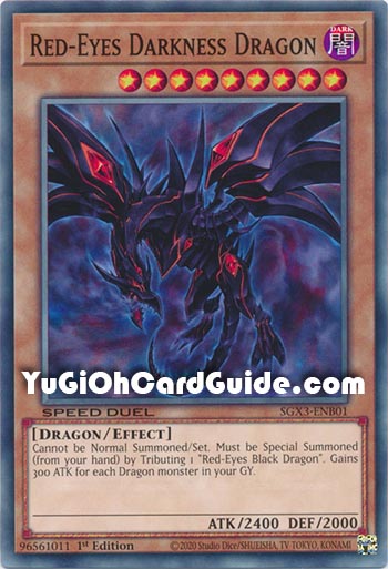 Yu-Gi-Oh Card: Red-Eyes Darkness Dragon