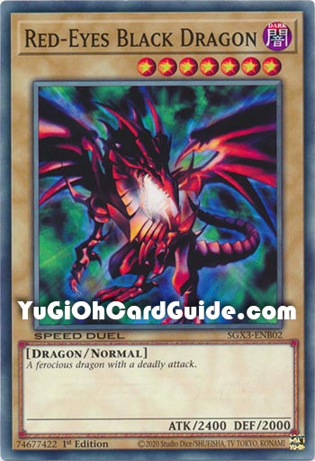 Yu-Gi-Oh Card: Red-Eyes Black Dragon