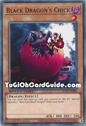 Yu-Gi-Oh Card: Black Dragon's Chick