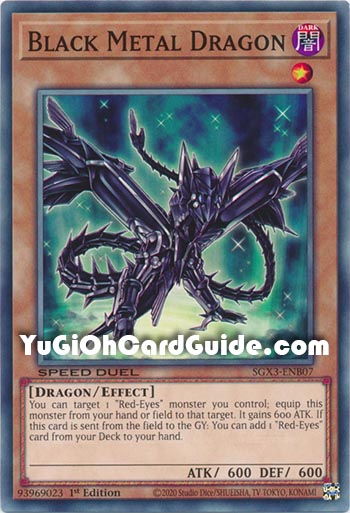 Yu-Gi-Oh Card: Black Metal Dragon