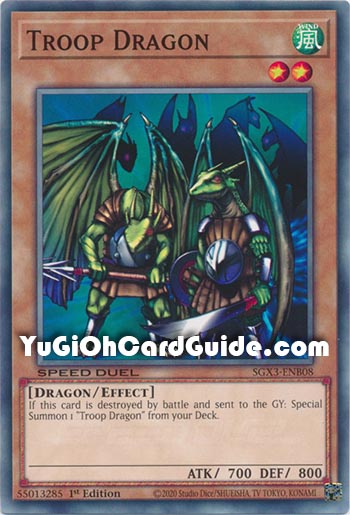 Yu-Gi-Oh Card: Troop Dragon