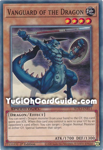 Yu-Gi-Oh Card: Vanguard of the Dragon