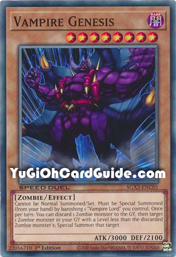 Yu-Gi-Oh Card: Vampire Genesis