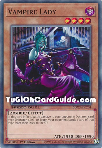 Yu-Gi-Oh Card: Vampire Lady
