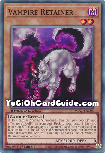 Yu-Gi-Oh Card: Vampire Retainer