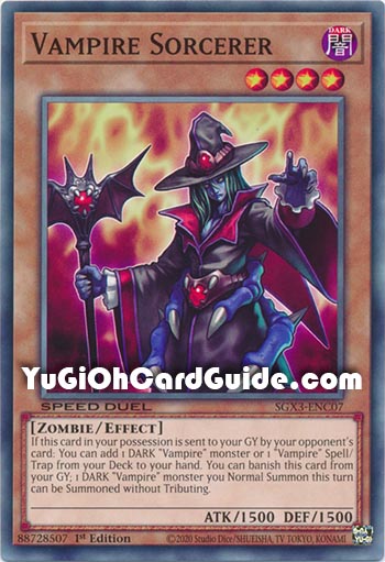 Yu-Gi-Oh Card: Vampire Sorcerer