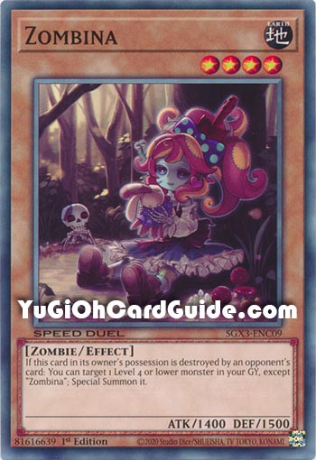 Yu-Gi-Oh Card: Zombina