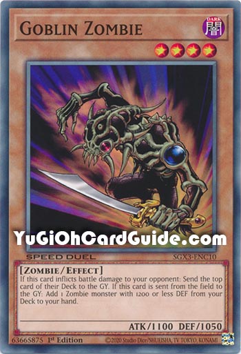 Yu-Gi-Oh Card: Goblin Zombie