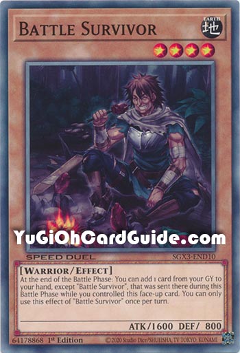 Yu-Gi-Oh Card: Battle Survivor