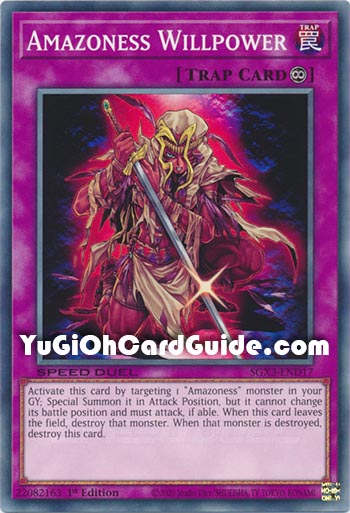 Yu-Gi-Oh Card: Amazoness Willpower