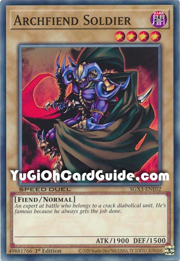 Yu-Gi-Oh Card: Archfiend Soldier