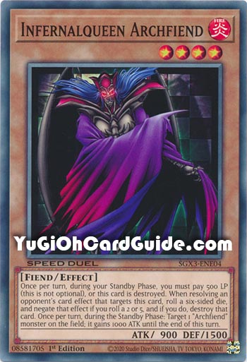 Yu-Gi-Oh Card: Infernalqueen Archfiend