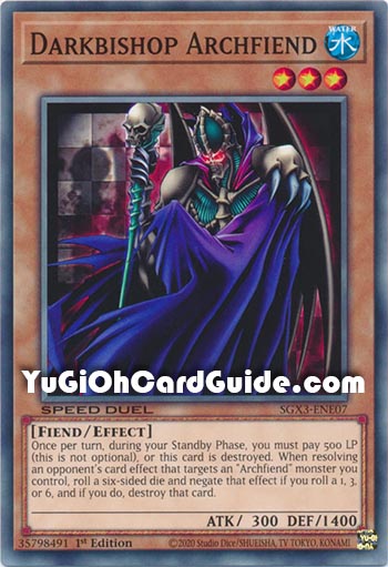 Yu-Gi-Oh Card: Darkbishop Archfiend