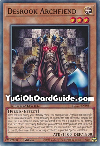 Yu-Gi-Oh Card: Desrook Archfiend