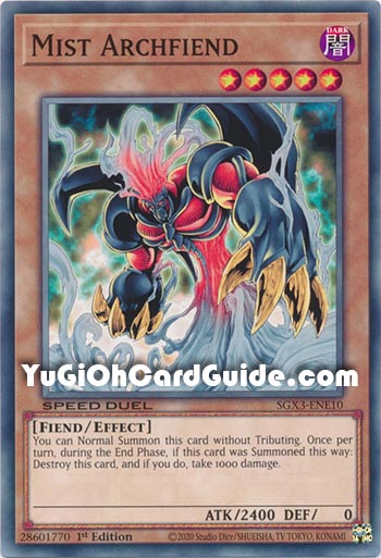 Yu-Gi-Oh Card: Mist Archfiend