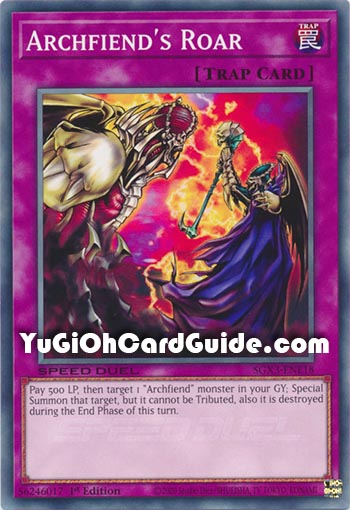 Yu-Gi-Oh Card: Archfiend's Roar