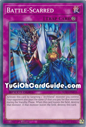 Yu-Gi-Oh Card: Battle-Scarred