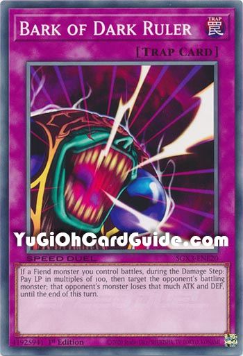 Yu-Gi-Oh Card: Bark of Dark Ruler
