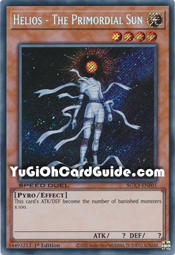 Yu-Gi-Oh Card: Helios - The Primordial Sun