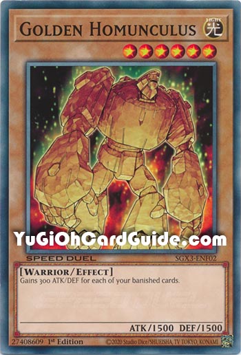 Yu-Gi-Oh Card: Golden Homunculus