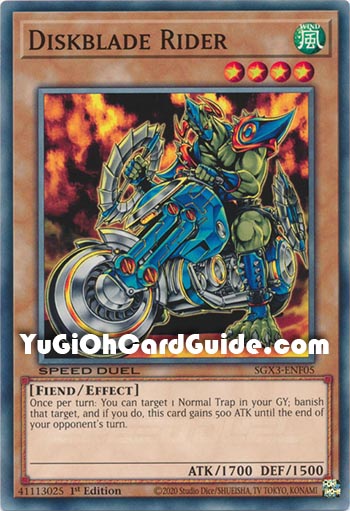 Yu-Gi-Oh Card: Diskblade Rider