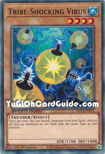 Yu-Gi-Oh Card: Tribe-Shocking Virus