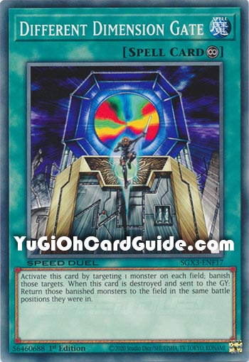 Yu-Gi-Oh Card: Different Dimension Gate
