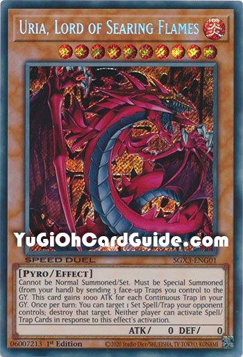 Yu-Gi-Oh Card: Uria, Lord of Searing Flames
