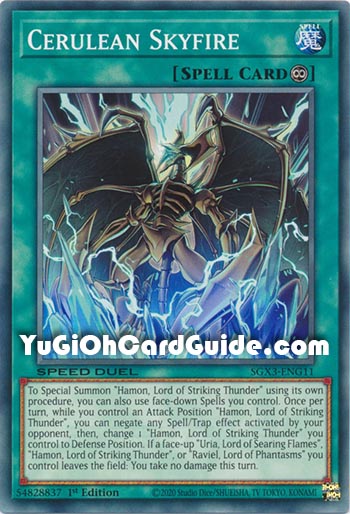Yu-Gi-Oh Card: Cerulean Skyfire