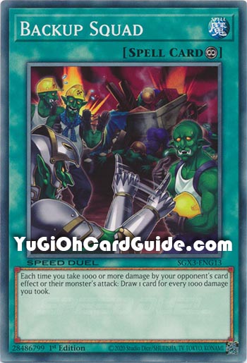 Yu-Gi-Oh Card: Backup Squad