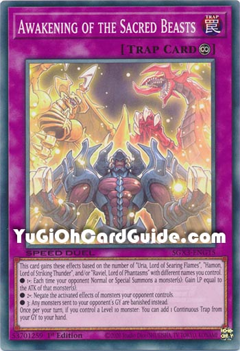 Yu-Gi-Oh Card: Awakening of the Sacred Beasts