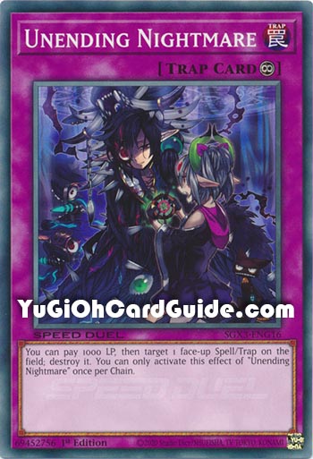 Yu-Gi-Oh Card: Unending Nightmare