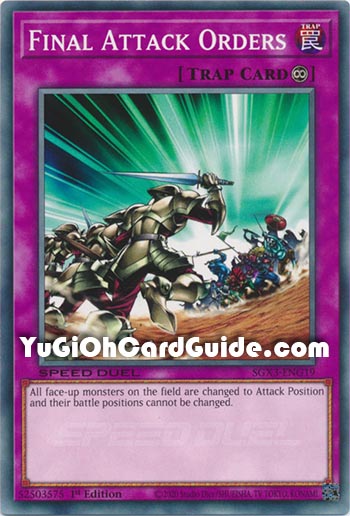 Yu-Gi-Oh Card: Final Attack Orders