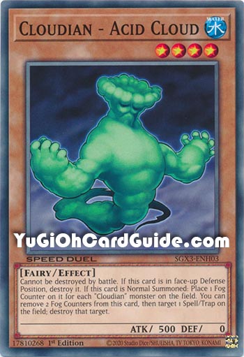 Yu-Gi-Oh Card: Cloudian - Acid Cloud