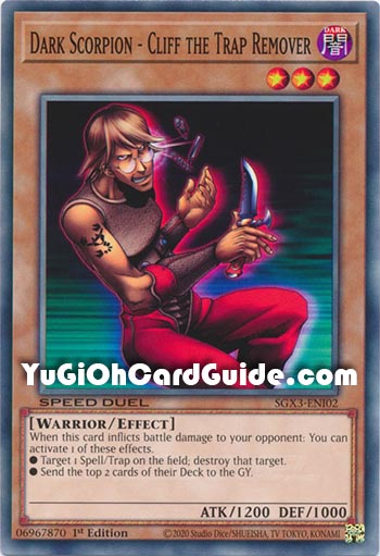 Yu-Gi-Oh Card: Dark Scorpion - Cliff the Trap Remover