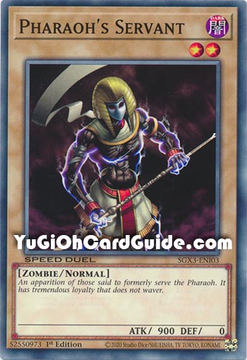 Yu-Gi-Oh Card: Pharaoh's Servant