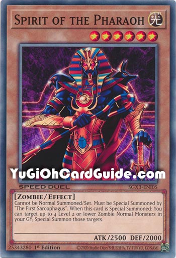 Yu-Gi-Oh Card: Spirit of the Pharaoh