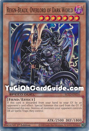 Yu-Gi-Oh Card: Reign-Beaux, Overlord of Dark World