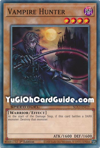 Yu-Gi-Oh Card: Vampire Hunter