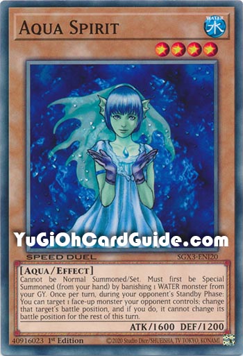 Yu-Gi-Oh Card: Aqua Spirit