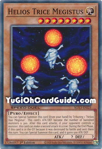 Yu-Gi-Oh Card: Helios Trice Megistus