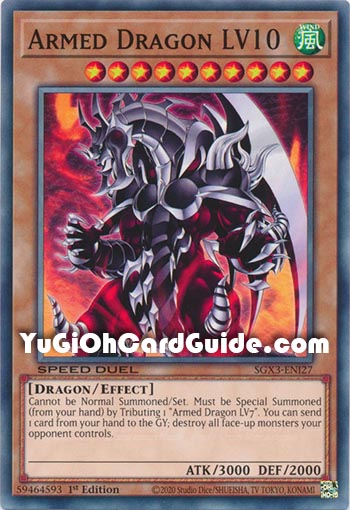 Yu-Gi-Oh Card: Armed Dragon LV10