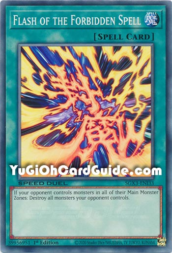 Yu-Gi-Oh Card: Flash of the Forbidden Spell