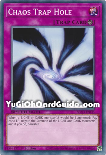 Yu-Gi-Oh Card: Chaos Trap Hole