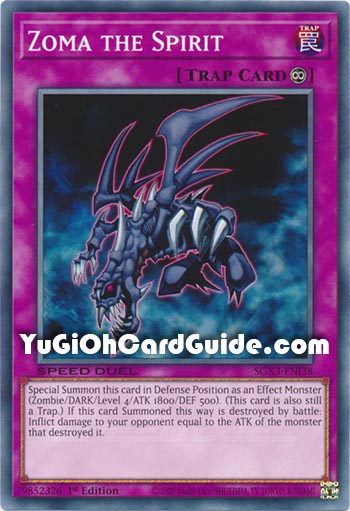 Yu-Gi-Oh Card: Zoma the Spirit