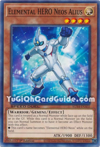 Yu-Gi-Oh Card: Elemental HERO Neos Alius