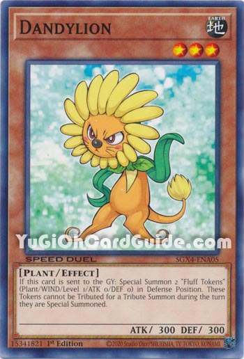 Yu-Gi-Oh Card: Dandylion