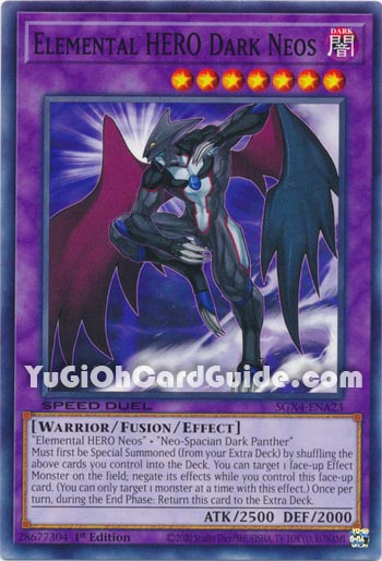 Yu-Gi-Oh Card: Elemental HERO Dark Neos