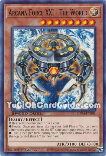 Yu-Gi-Oh Card: Arcana Force XXI - The World